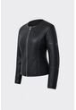 Chaqueta De Cuero Tejido Para Mujer Woven Chaqueta De Cuero Tejido Para Mujer Woven Negro XL VÉLEZ de Vélez