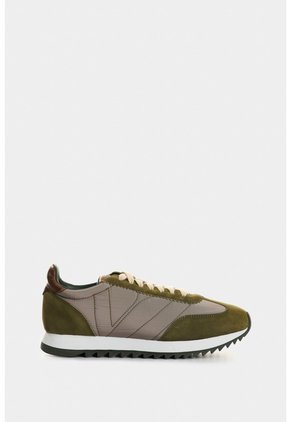 Tenis De Cuero Y Textil Para Mujer Flora Tenis De Cuero Y Textil Para Mujer Flora Verde Oliva 37 VÉLEZ