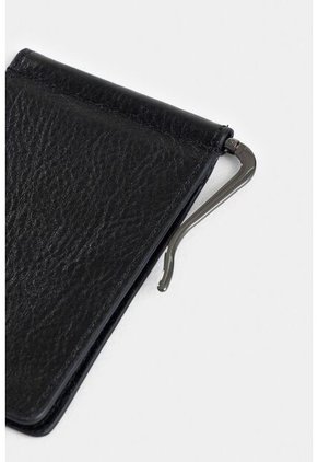 Porta Billetes Spello De Cuero Para Hombre Gancho Metálico Porta Billetes Spello De Cuero Para Hombre Gancho Metálico Negro VÉLEZ