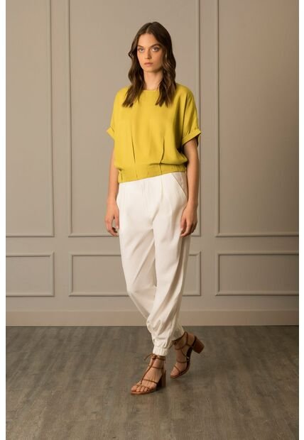 Pantalón Baggy Trébol Para Mujer Tiro Alto Pantalón Baggy Trébol Para Mujer Tiro Alto Blanco 10 Vélez