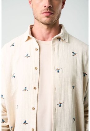 Camisa Manga Larga Para Hombre Bordada Camisa Manga Larga Para Hombre Bordada Arena XXL VÉLEZ