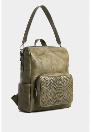 Morral Mini Saba De Cuero Para Mujer Multifunción Morral Mini Saba De Cuero Para Mujer Multifunción Verde VÉLEZ