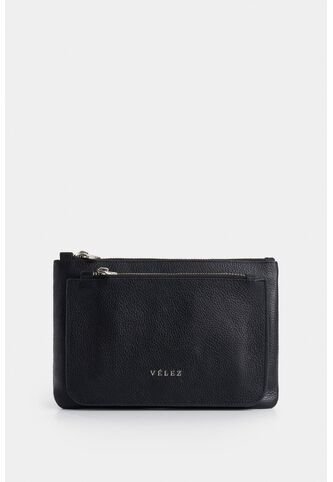 Cosmetiquera Arándano De Cuero Para Mujer Doble Bolsillo Cosmetiquera Arándano De Cuero Para Mujer Doble Bolsillo Negro VÉLEZ Vélez