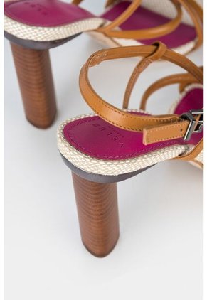 Sandalias Tacón Daca De Cuero Para Mujer Straps Sin Costuras Sandalias Tacón Daca De Cuero Para Mujer Straps Sin Costuras Miel 34 Vélez