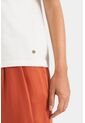 Camiseta Manga Corta Para Mujer Bolsillo Cuero Camiseta Manga Corta Para Mujer Bolsillo Cuero Blanco XS VÉLEZ de Vélez