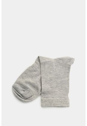 Calcetines Media Pierna Tejidos Para Hombre Detalle Acanalado Calcetines Media Pierna Tejidos Para Hombre Detalle Acanalado Gris XS VÉLEZ