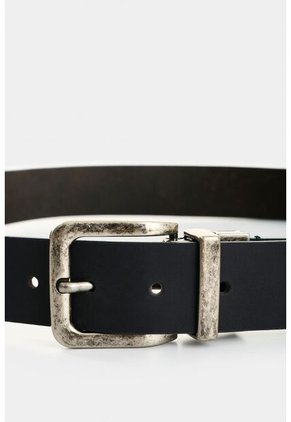 Cinturón Doble Faz De Cuero Para Hombre Efos Cinturón Doble Faz De Cuero Para Hombre Efos Azul Oscuro 38 VÉLEZ