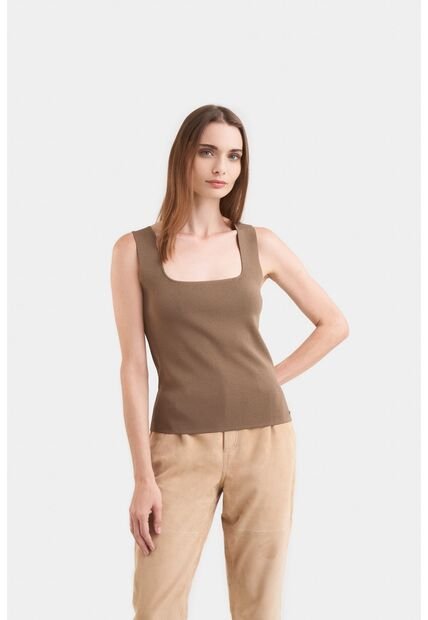 Top Alisa Tejido Para Mujer Escote Cuadrado Top Alisa Tejido Para Mujer Escote Cuadrado Verde Oliva M Vélez