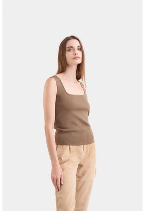 Top Alisa Tejido Para Mujer Escote Cuadrado Top Alisa Tejido Para Mujer Escote Cuadrado Verde Oliva M Vélez