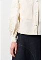 Chaqueta Cropped Para Mujer Surco Chaqueta Cropped Para Mujer Surco Crema XS VÉLEZ de Vélez