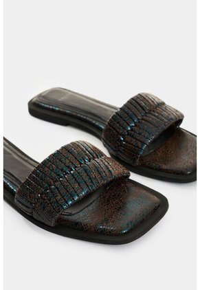 Sandalia Plana De Cuero Trenzado Para Mujer Cala Sandalia Plana De Cuero Trenzado Para Mujer Cala Cafe 35 VÉLEZ