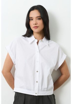 Camisa Holgada Para Mujer Sombra Camisa Holgada Para Mujer Sombra Blanco L VÉLEZ