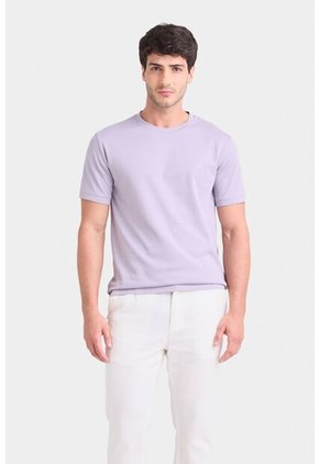 Camiseta Micropima Arizona Para Hombre Semi Ajustada Camiseta Micropima Arizona Para Hombre Semi Ajustada Lila S VÉLEZ