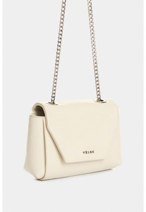 Manos Libres Mini Lili De Cuero Para Mujer Con Cadena Manos Libres Mini Lili De Cuero Para Mujer Con Cadena Blanco VÉLEZ