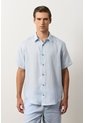 Camisa En Lino Manga Corta Siena Para Hombre Camisa En Lino Manga Corta Siena Para Hombre Azul Claro XL VÉLEZ de Vélez