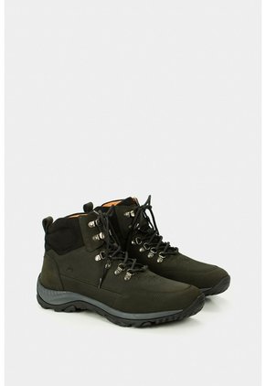 Botas Zimbawe Outdoor De Cuero Rústico Para Hombre Combinadas Botas Zimbawe Outdoor De Cuero Rústico Para Hombre Combinadas Verde 41 VÉLEZ