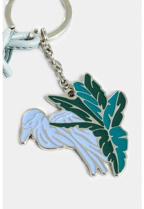 Llavero Garza Zamak Y Cuero Para Mujer Anudado Llavero Garza Zamak Y Cuero Para Mujer Anudado Agua Marina VÉLEZ