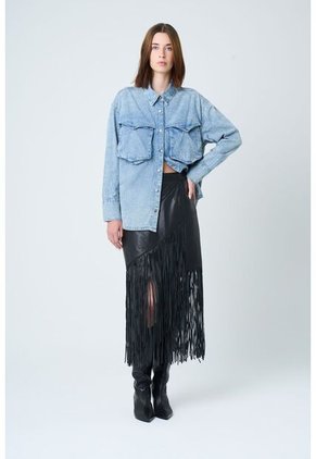 Camisa Perseus Para Mujer Oversized Camisa Perseus Para Mujer Oversized Azul Claro S VÉLEZ