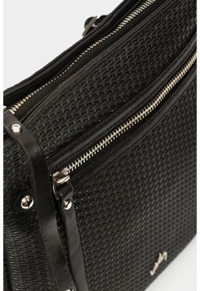 Manos Libres Basic De Cuero Para Mujer Grabado Placa Tejido Manos Libres Basic De Cuero Para Mujer Grabado Placa Tejido Negro VÉLEZ