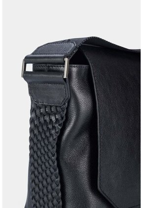 Manos Libres Júpiter De Cuero Para Mujer Detalle Tejido Manos Libres Júpiter De Cuero Para Mujer Detalle Tejido Negro Vélez