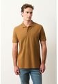 Polo Para Hombre Semi Fit Detalle Jacquard Polo Para Hombre Semi Fit Detalle Jacquard Miel XS VÉLEZ de Vélez
