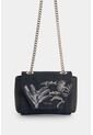 Manos Libres Mini Lili En Denim Y Cuero Para Mujer Bordado Manos Libres Mini Lili En Denim Y Cuero Para Mujer Bordado Azul Oscuro VÉLEZ de Vélez