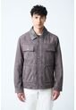Chaqueta Aron En Gamuza Para Hombre Detalle Cuero Chaqueta Aron En Gamuza Para Hombre Detalle Cuero Gris Pistola L Vélez de Vélez
