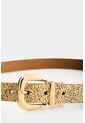 Cinturón Iskay Doble Faz En Cuero Folia Para Mujer Cinturón Iskay Doble Faz En Cuero Folia Para Mujer Dorado L VÉLEZ de Vélez
