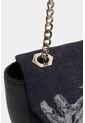 Manos Libres Mini Lili En Denim Y Cuero Para Mujer Bordado Manos Libres Mini Lili En Denim Y Cuero Para Mujer Bordado Azul Oscuro VÉLEZ de Vélez