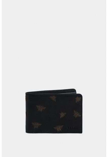Billetera Hibiscus De Cuero Para Hombre Grabado Abeja Billetera Hibiscus De Cuero Para Hombre Grabado Abeja Negro VÉLEZ