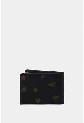 Billetera Hibiscus De Cuero Para Hombre Grabado Abeja Billetera Hibiscus De Cuero Para Hombre Grabado Abeja Negro VÉLEZ