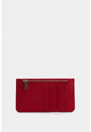 Porta Tarjetas Ava De Cuero Para Mujer Detalle Jacquard Porta Tarjetas Ava De Cuero Para Mujer Detalle Jacquard Rojo VÉLEZ
