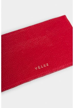Porta Tarjetas Ava De Cuero Para Mujer Detalle Jacquard Porta Tarjetas Ava De Cuero Para Mujer Detalle Jacquard Rojo VÉLEZ