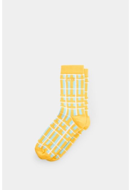 Calcetines Media Pierna Tartan Para Hombre Calcetines Media Pierna Tartan Para Hombre Amarillo XS VÉLEZ