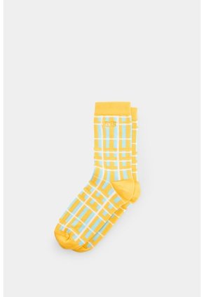 Calcetines Media Pierna Tartan Para Hombre Calcetines Media Pierna Tartan Para Hombre Amarillo XS VÉLEZ