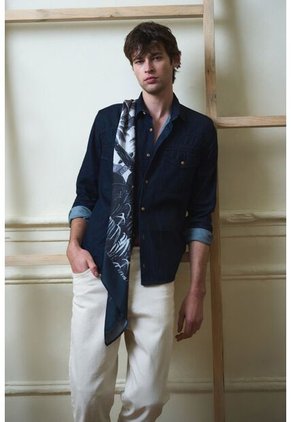 Camisa Manga Larga Brescia Para Hombre Semi Fitted Camisa Manga Larga Brescia Para Hombre Semi Fitted Azul Oscuro M VÉLEZ