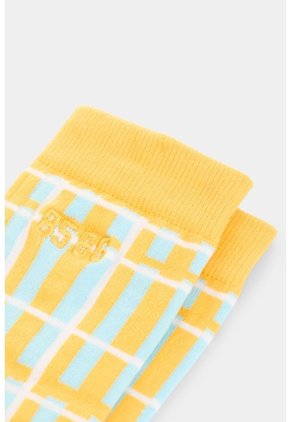Calcetines Media Pierna Tartan Para Hombre Calcetines Media Pierna Tartan Para Hombre Amarillo XS VÉLEZ