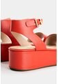 Sandalia Plataforma De Cuero Para Mujer Soren Sandalia Plataforma De Cuero Para Mujer Soren Rojo 34 VÉLEZ de Vélez