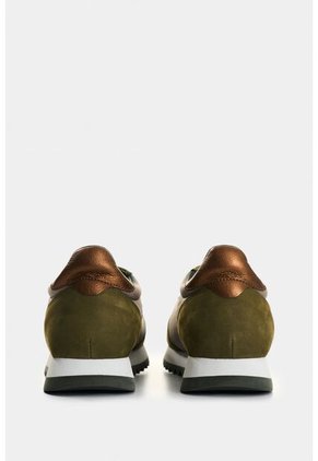 Tenis De Cuero Y Textil Para Mujer Flora Tenis De Cuero Y Textil Para Mujer Flora Verde Oliva 41 VÉLEZ