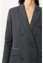Blazer Oversize Para Mujer Linde Blazer Oversize Para Mujer Linde Gris Pistola S VÉLEZ de Vélez