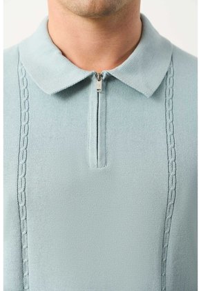 Polo Tropical Manga Corta Para Hombre Semi Fitted Polo Tropical Manga Corta Para Hombre Semi Fitted Azul Claro M VÉLEZ