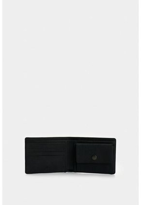 Billetera Terra De Cuero Para Hombre Interior Contraste Billetera Terra De Cuero Para Hombre Interior Contraste Negro VÉLEZ