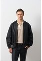 Chaqueta Bomber En Cuero Texturizado Para Hombre Calypso Chaqueta Bomber En Cuero Texturizado Para Hombre Calypso Negro XS VÉLEZ de Vélez