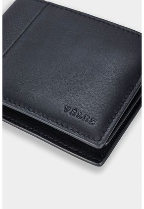 Billetera Draco De Cuero Para Hombre Mezcla De Texturas Billetera Draco De Cuero Para Hombre Mezcla De Texturas Negro VÉLEZ