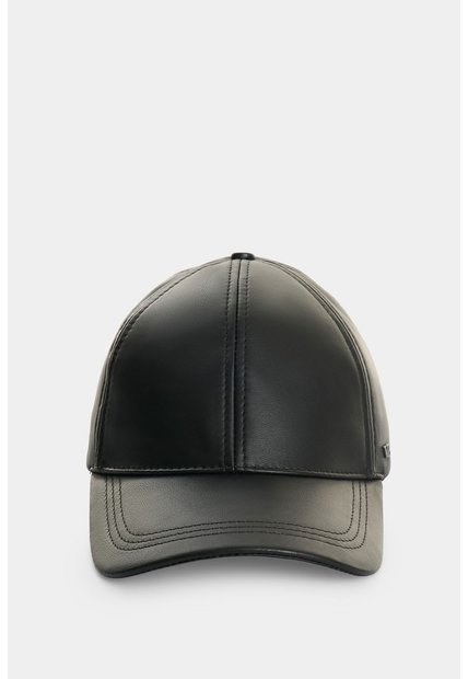 Gorra En Cuero Para Hombre Nacar Gorra En Cuero Para Hombre Nacar Negro S VÉLEZ