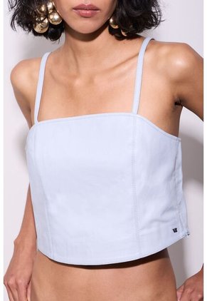 Top De Cuero Para Mujer Starlight Top De Cuero Para Mujer Starlight Azul Claro L VÉLEZ