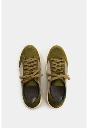 Tenis De Cuero Y Textil Para Hombre Gael Tenis De Cuero Y Textil Para Hombre Gael Verde Oliva 40 VÉLEZ