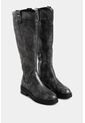 Botas Tulipan De Cuero Brush Off Para Mujer Efecto Metalizado Botas Tulipan De Cuero Brush Off Para Mujer Efecto Metalizado Gris 38 VÉLEZ de Vélez