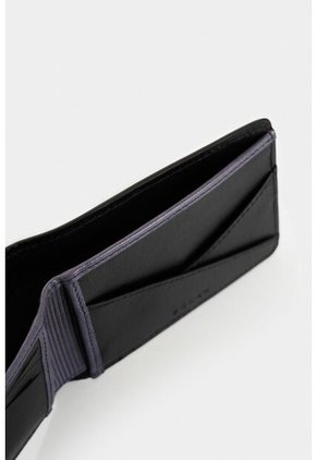 Billetera Oasis De Cuero Para Hombre Detalle Contraste Billetera Oasis De Cuero Para Hombre Detalle Contraste Negro VÉLEZ