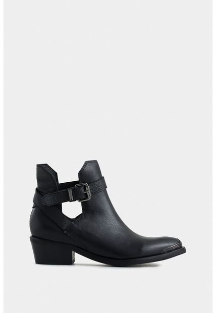 Botines Tacón Campina 2.0 De Cuero Para Mujer Silueta Cut Out Botines Tacón Campina 2.0 De Cuero Para Mujer Silueta Cut Out Negro 39 Vélez